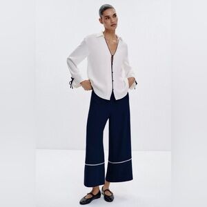 🔥🔥Zara contrast trim shirt